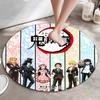 Classic Japanese-style cartoon Demon Slayer round rug, home soft decorative anti-slip yoga mat and chair mat, outdoor floor mat carpet K34