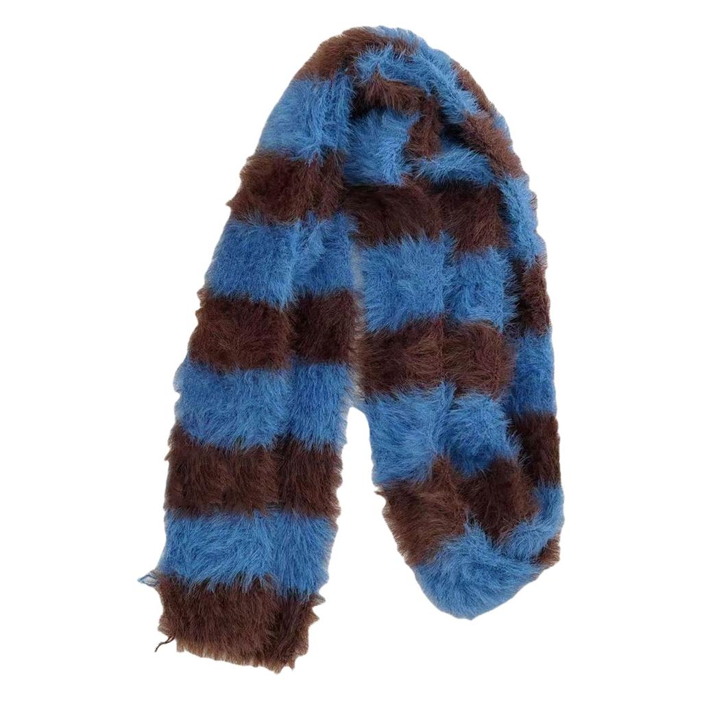 Fashion Striped Scarf for Winter Autumn Knitted Thin Neck Scarf for Women Outfit All Matching Casual Formal Long Scarf
