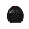 Li Ning Text Logo Casual Sports Crew Neck Sweatshirt Men Sweatshirt Standard-Black AWDQ631-6