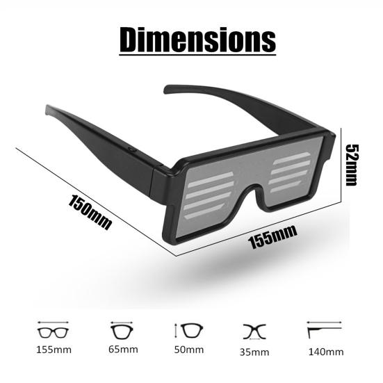 Электронные очки со светящейся светодиодной подсветкой, карнавальный реквизит на день рождения