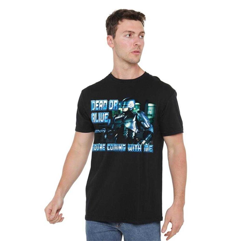 Robocop Unisex Adult Dead Or Alive T-Shirt
