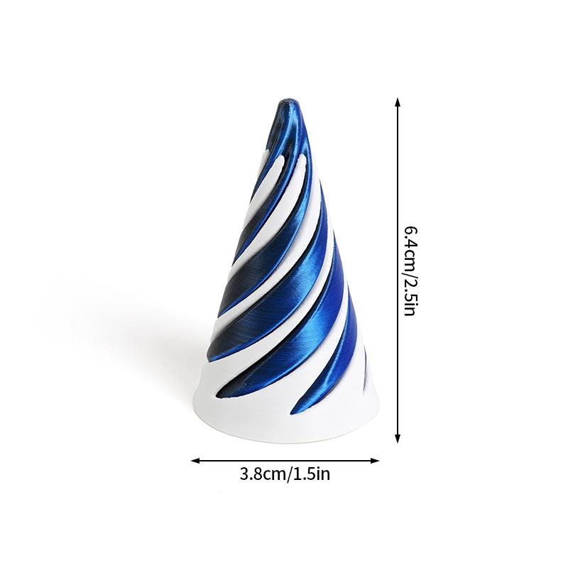 3D-печатная тыква 3D-печатное спиральное конусное вращающееся украшение Невозможная пирамида Мини вихрь Иллюзия нити Настольные аксессуары