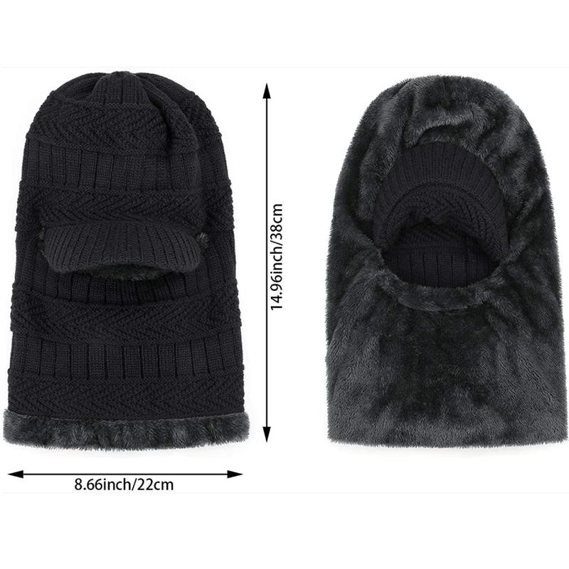 Зимняя шапка шапки шапки зимние шапки для мужчин женщин шерстяной шарф шапки Балаклава маска вязаная шапка