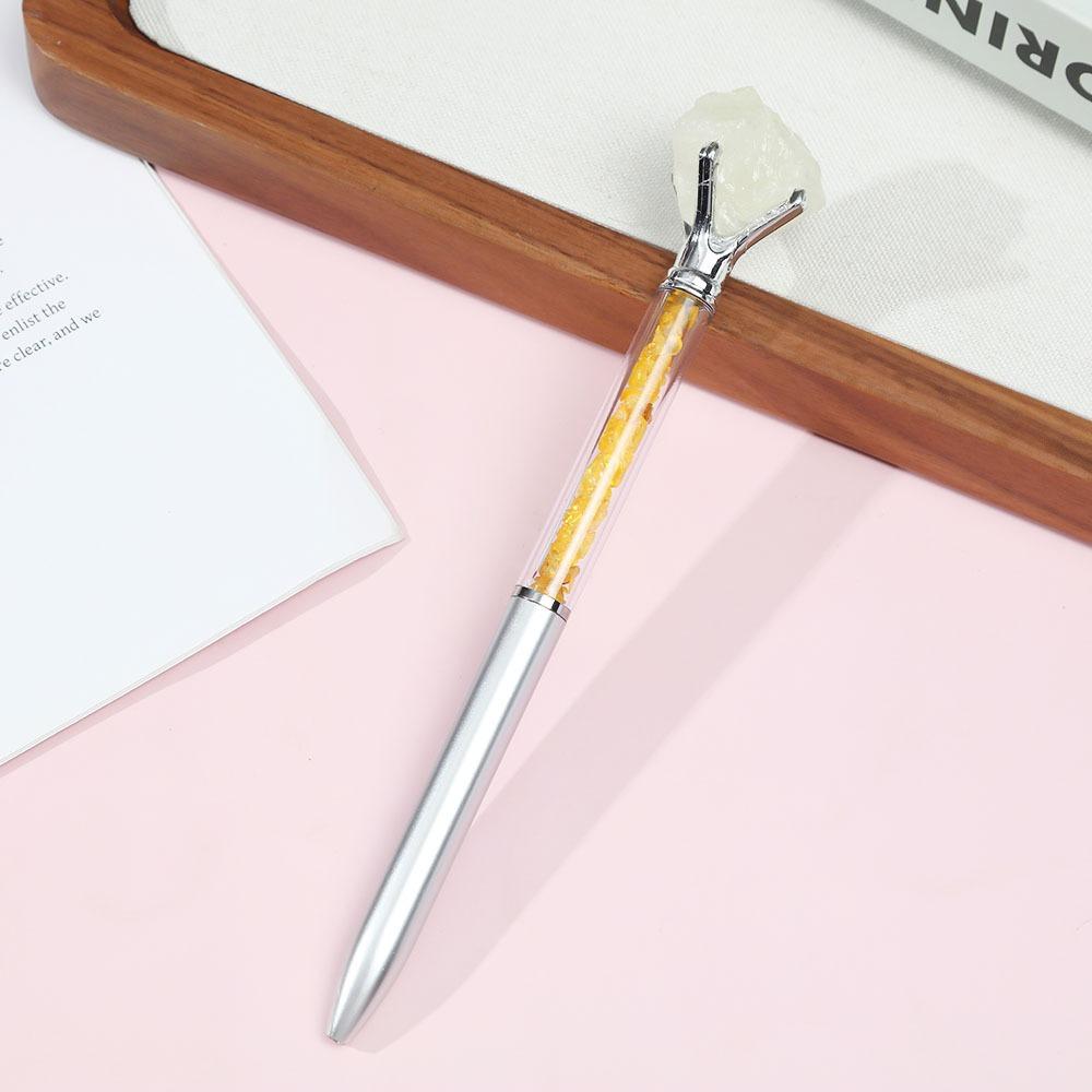 Smooth Writing Natural Pen Genuine Gemstone Pens Natural Quartz Pens Spiritual Gift