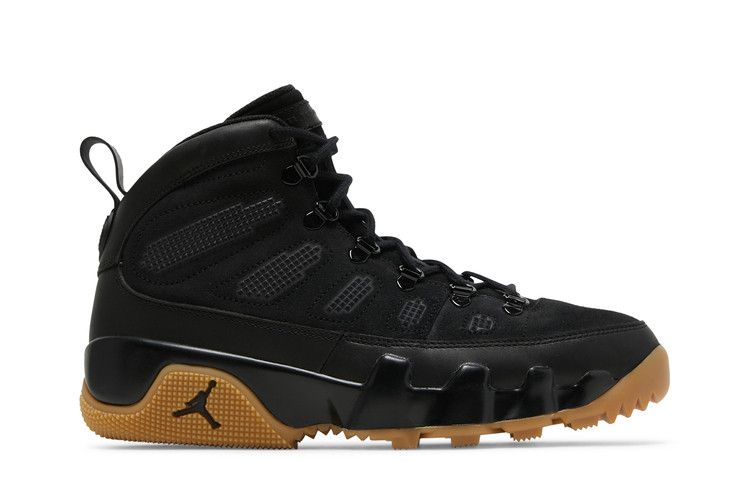 Мужские ботинки Jordan 9 Retro Boot NRG Черный Светло-жевательная резинка Черный/Черный-Жевательная резинка Светло-коричневый