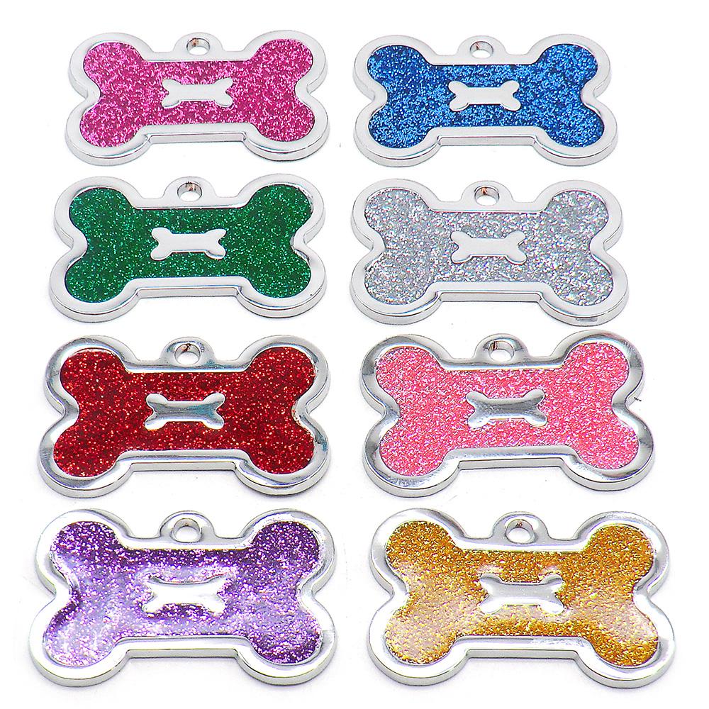 100Pcs Bone Dog Tag Alloy Name Engraved ID Tags Blank For Dog Collar Anti-Lost Nameplate Pendant Personalized Pet Accessories