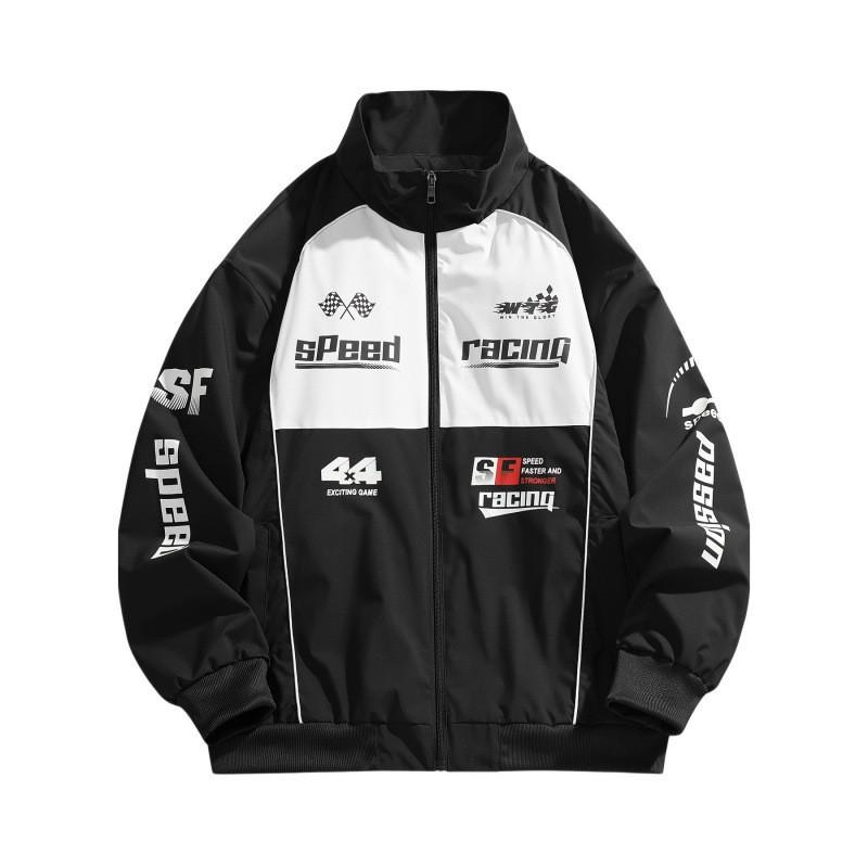 Mens Oversized Baseball Bomber Jacket - Street Style Breathable Fall