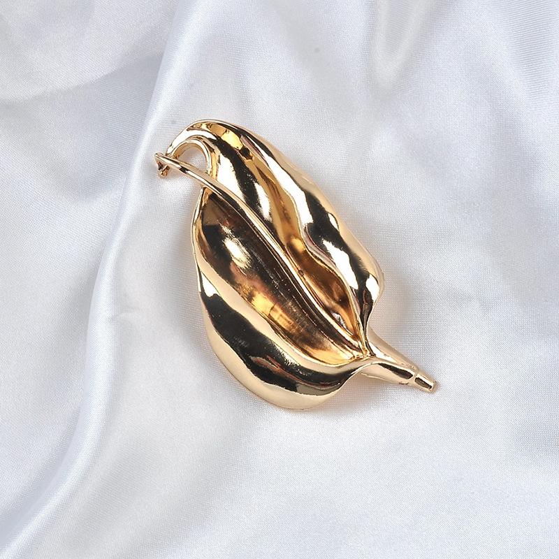 Винтажная металлическая брошь в виде листьев ириса для женщин, уникальный нежный костюм, корсаж, аксессуары, ювелирные изделия для вечеринок