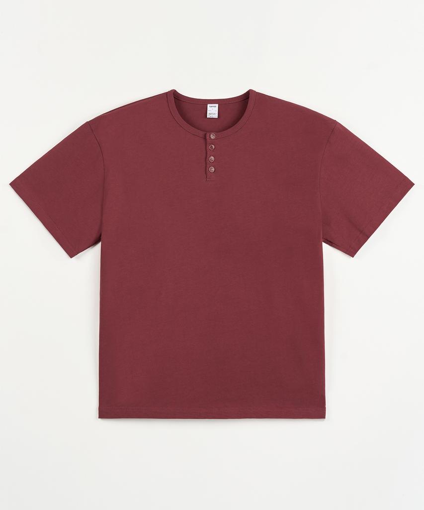 КОФЕ [2 шт.] Узкая укороченная футболка-henley с полукруглым вырезом (Тип Б)