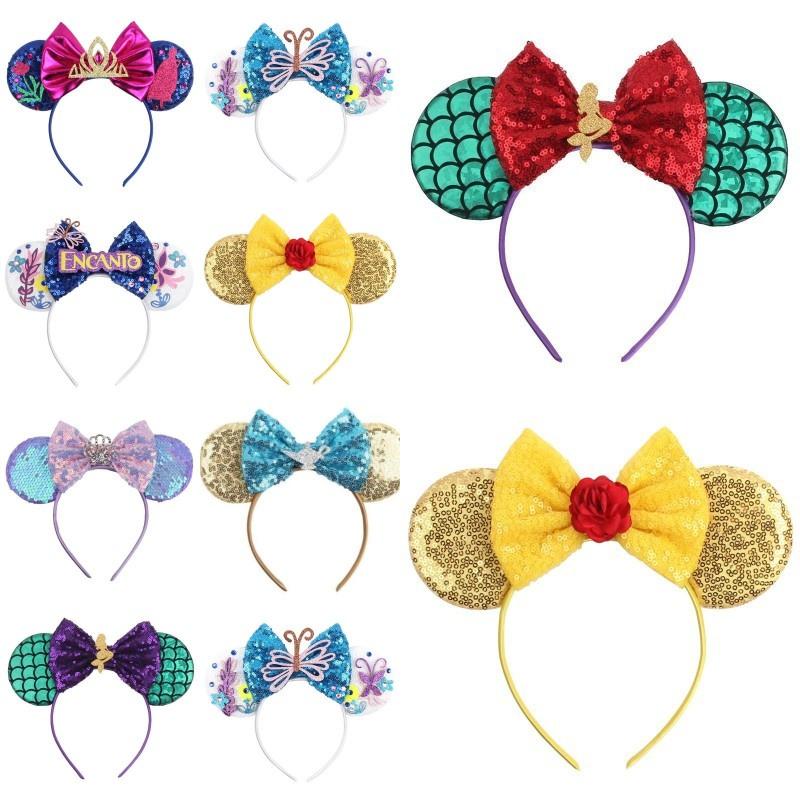 Blingy Minnie Mouse Headbands With Sparkling Glitter For Girls