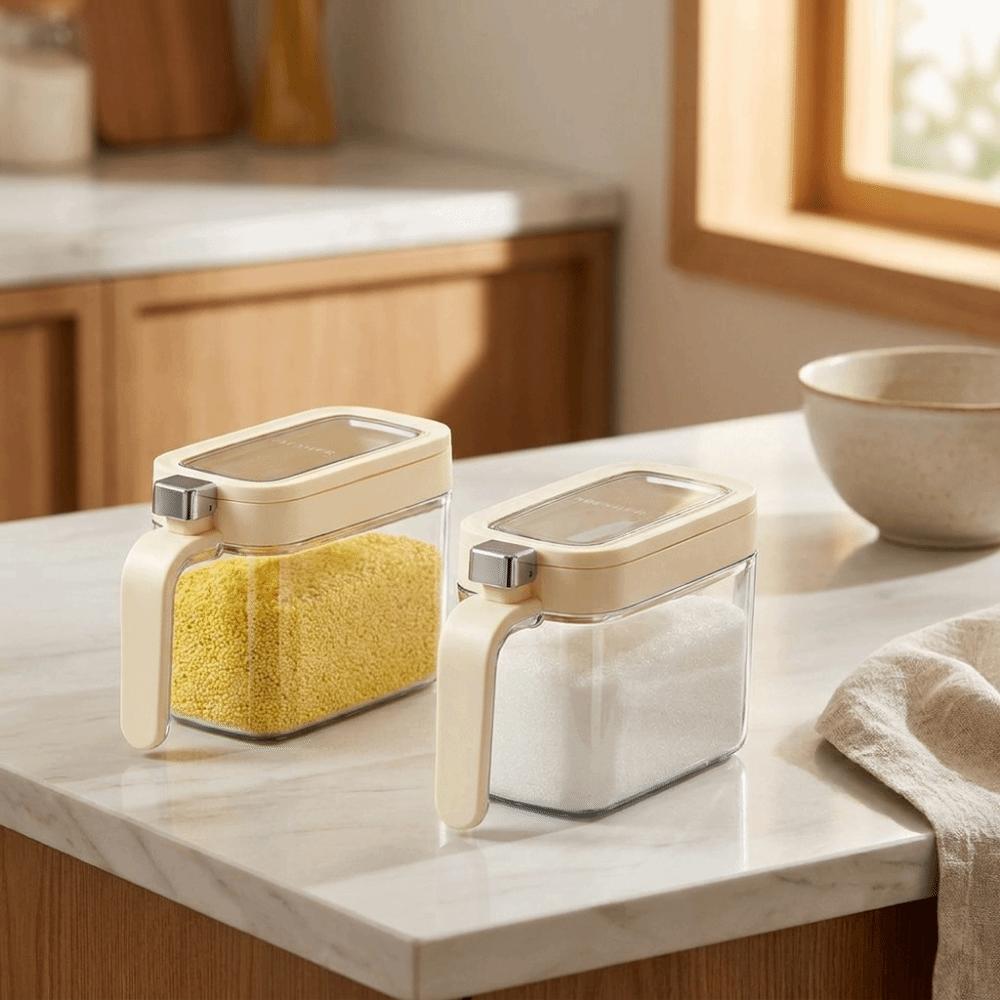 Plastic Pop-Top Seasoning Box Sealed Spice Storage Container Practical Spice Jars  Kitchen