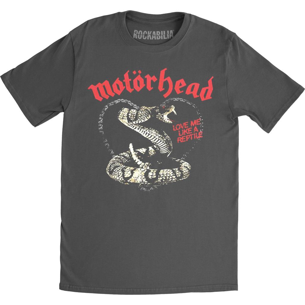 Men's Motorhead Love Me Like A Reptile T-shirt Large Charcoal Grey