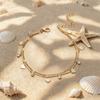 Double-layer butterfly metal cold wind anklet women's niche design sense gold chain foot chain tide