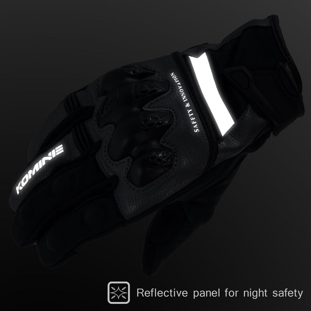 KOMINE Защитные ветрозащитные теплые перчатки для мотоциклов HG черные красные XL GK-855