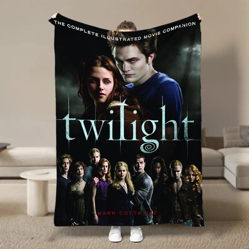 Warm Soft Classic Movie T-Twilight Print Blanket Fluffy Children and Adults Sofa Plush Bedspread Throw Blanket for Sofa Bed