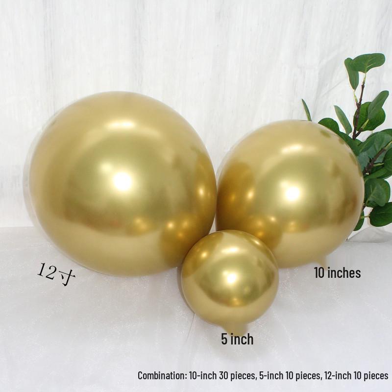 Золотые Металлик Хромированные Шары - 5", 10", 12", 14", 18" для Украшения Дня Рождения и Свадьбы