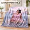 Ayliva Custom Name Flannel Throw Blanket Soft Warm for Sofa Bed Indoor Home Use