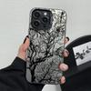 Branch fork design pattern phone case suitable for iPhone 17 16 15 14 13 12 11 Pro/Max/Plus anti drop and shockproof back cover