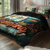 Camping Car Letter Print Bedding Set: (1 Duvet Cover + 2 Pillow Cases) - No Pillow Inserts Included Queen Size for All Season