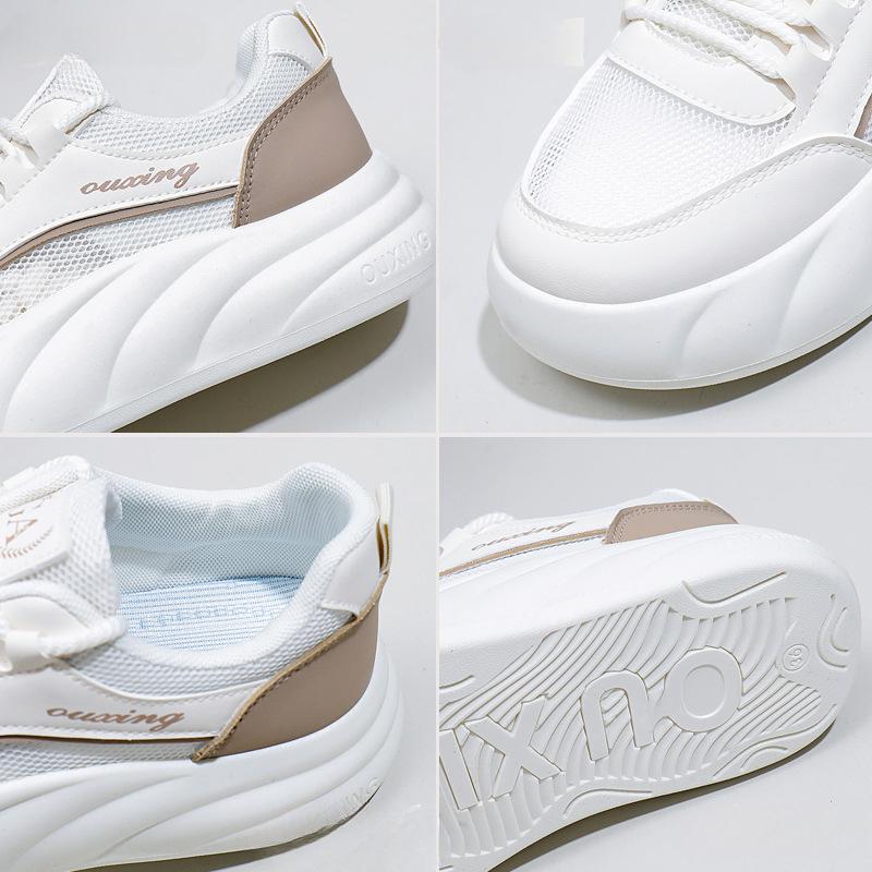 White Shoes for Students and Women Trendy Spring New Thick Sole Increased by Breathable Casual Women's Shoes