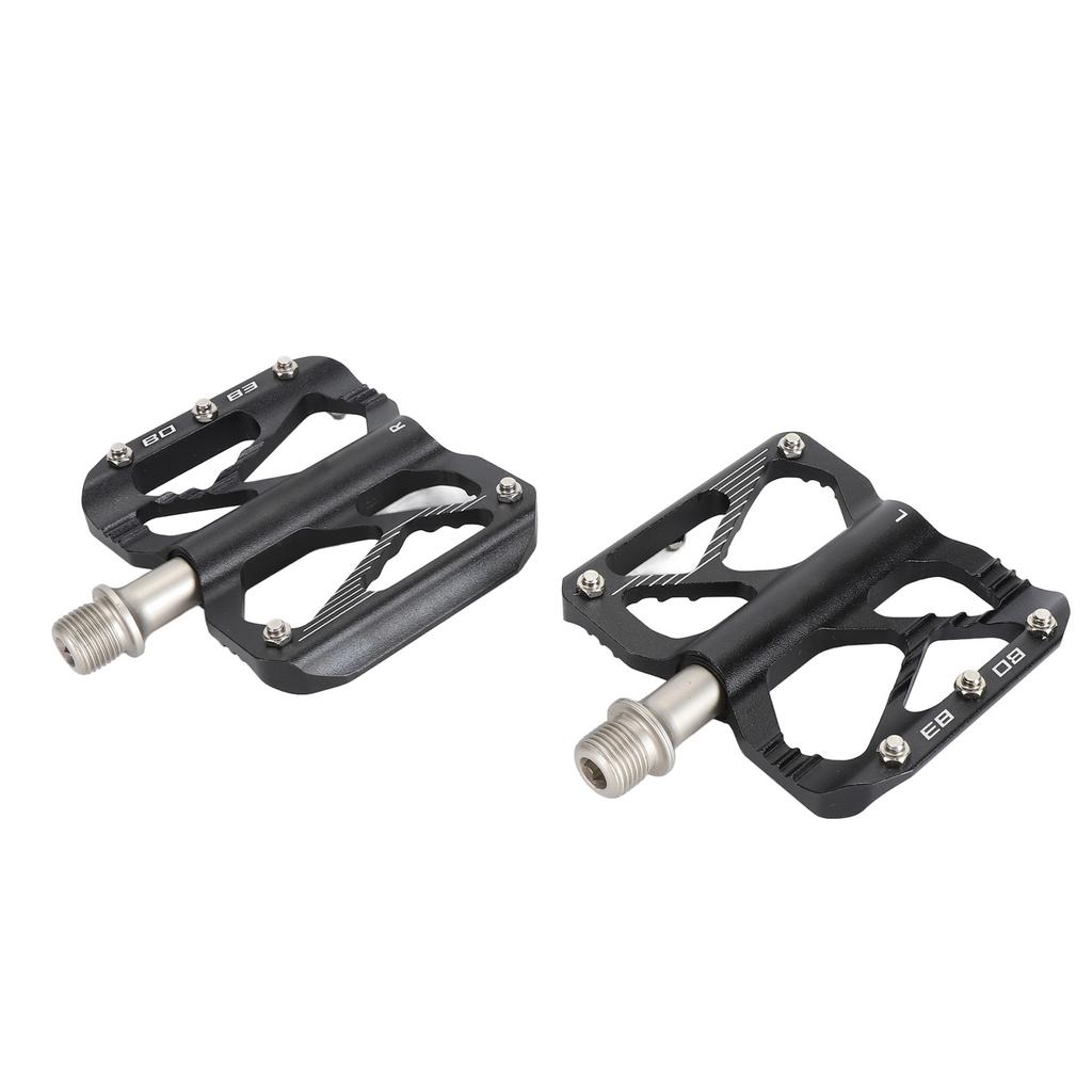 Aluminum Alloy Bicycle Pedals CNC Machined 3 Bearings Flat Bike Pedals with Removable Anti Skid