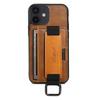 SUTENI H13 Чехол-держатель для карт для iPhone 12 mini 5,4 дюйма с ремешком на руку, подставкой, кожаным покрытием, ПК+ТПУ чехол для телефона