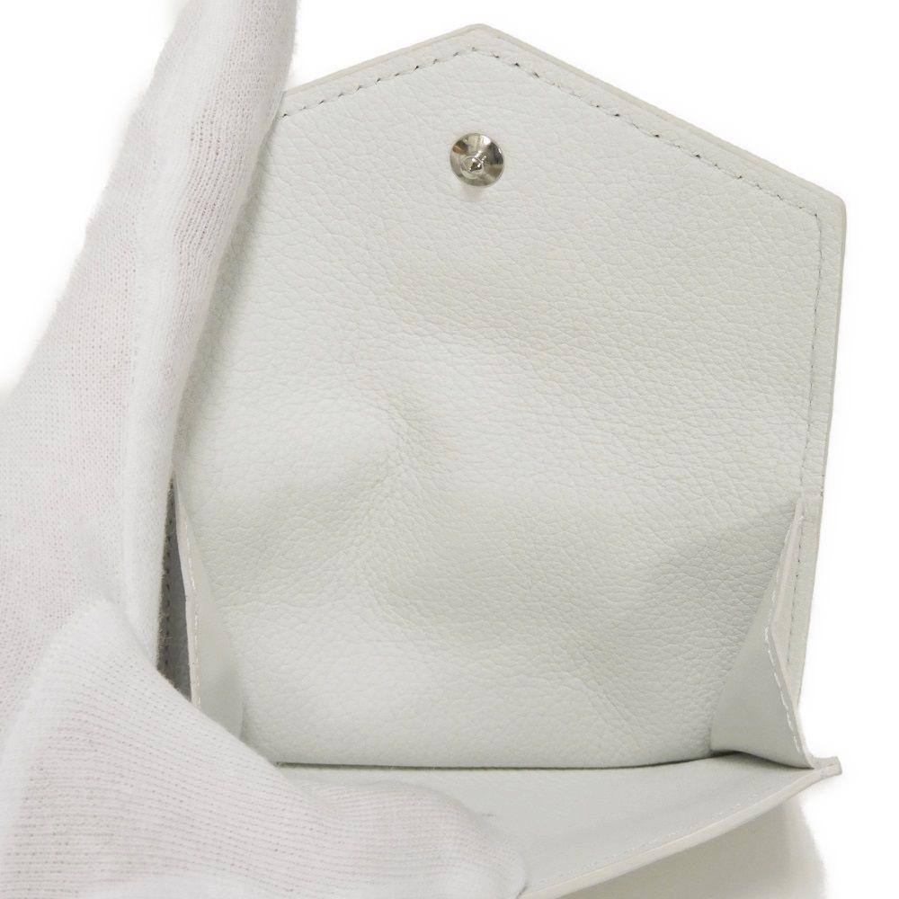 Б/у 12564 Замок Портфейль Мини M68482 7942 Япония Лимитированная Серия Телячья кожа Белый Картхолдер Кошелек для монет Логотип LV Снег