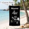MF DOOM Custom Name Printed Beach Towel Personalized Soft Towel For Swimming Beach Travel