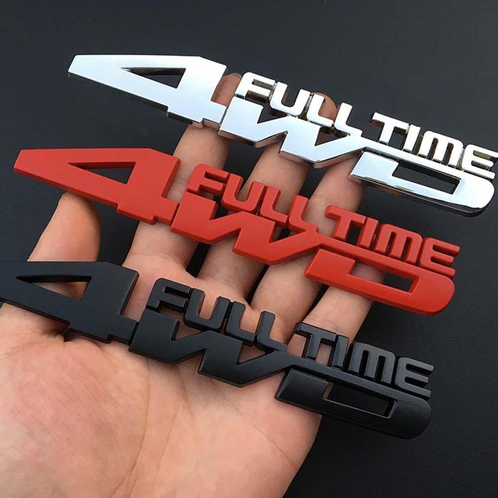 Zinc Zinc Zinc Alloy 4WD Metal Car Sticker 3D Stereo Car Sticker Rear Trunk Emblem Car Side Fender Decal