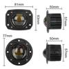 For Jeep Car Truck Off Road 4x4 12V 24V 6000K White 3500K Yellow Super Bright Flush Mount Driving Work Lamp 8D Lens LED Work Light Fog Lights