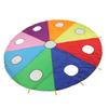 Kids Umbrella Parachute Play Set 9 Holes Round Shape Inflatable Stick Mole Pounding Game for