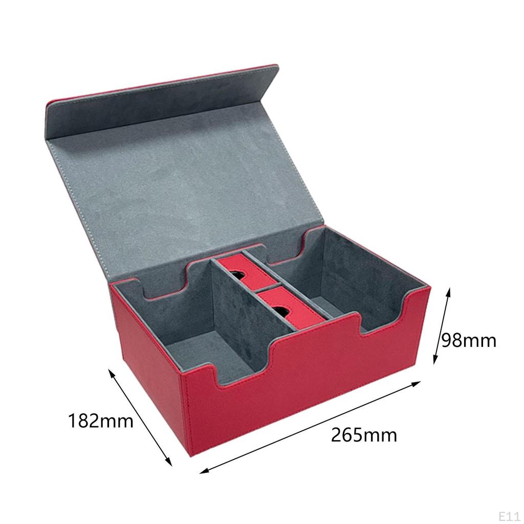 Коробка для колоды карт, прочный коллекционный прочный чехол для спортивных карт из искусственной кожи