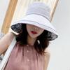Female Summer Fisherman Hat with Double-sided Patterned Japanese Basin Hat, Outdoor Sun Hat, Sun Protection
