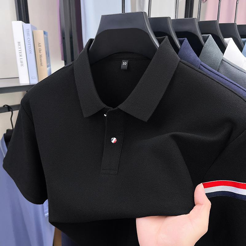 [Hong Kong Goods Withdrawal] Simple And Atmospheric Thin Short-Sleeved Men'S Polo Shirt Business And Leisure Spot