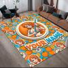 Custom Name,One Piece Home Sofa Decoration for Living Room & Bedroom, Non‑Slip Play Flannel Floor Mat for Game Room