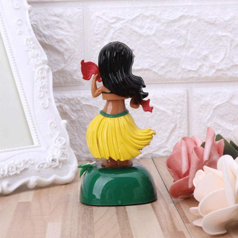 Автомобиль Декор Танцующая Кукла Солнечная Энергия Игрушка Гавайская Хула Девушка Трясущая Голову Орнамент