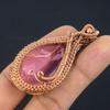 Pink Kunzite Pendant Gemstone Jewelry, 999 Copper Wire Wrapped Pendant, Handmade Jewelry Birthstone Pendant, Gift For Him
