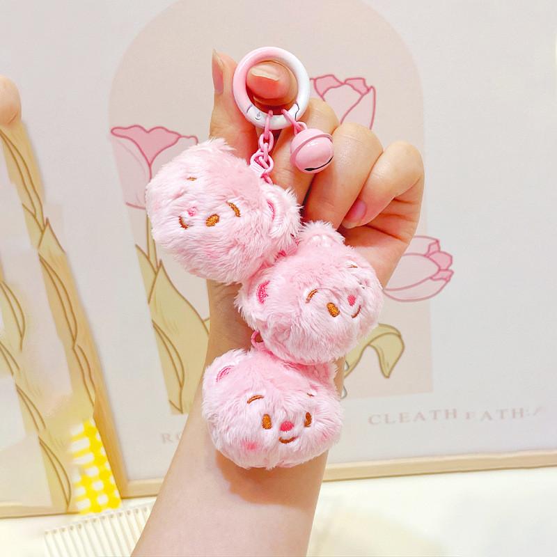 Кремовый Милый Мультяшный Медведь Плюшевый Брелок Красочный Аксессуар Для Брелков Сумок И