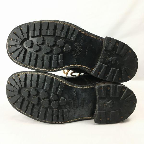 Винтажные военные ботинки 60-х годов 1969 года Европа Combat Command Размер 41 (приблизительно. 26.026.5см) Темно-коричневый мужской(ИСПОЛЬЗОВАЛ)