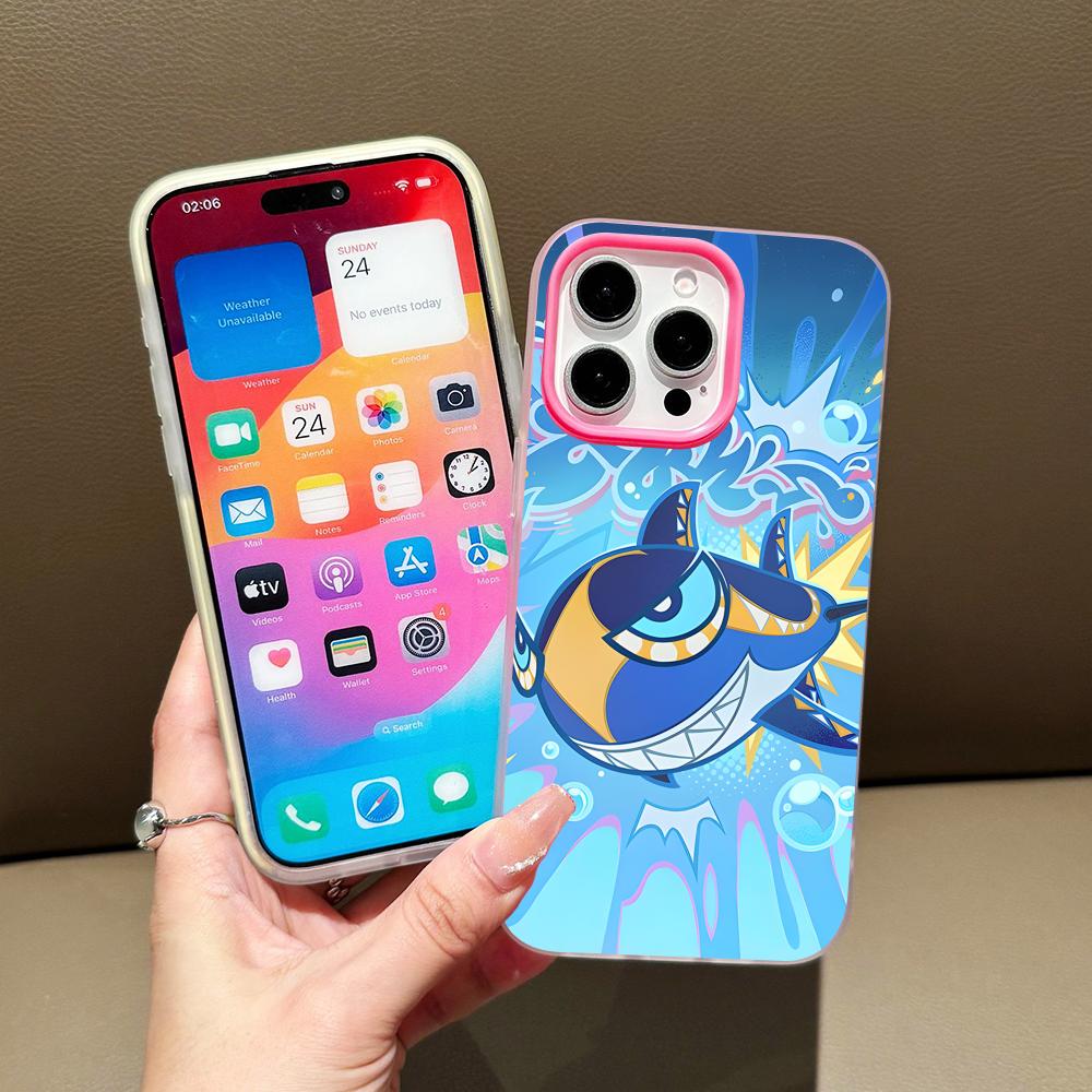 Game GI Mualani Jelly Double layer Rose Red Mobile Phone Case for iPhone 17 16 15 14 13 12 11 Air Pro Max Plus Protective