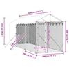 Outdoor Dog Kennel with Roof Silver 2x6x2.5 m Galvanized Steel