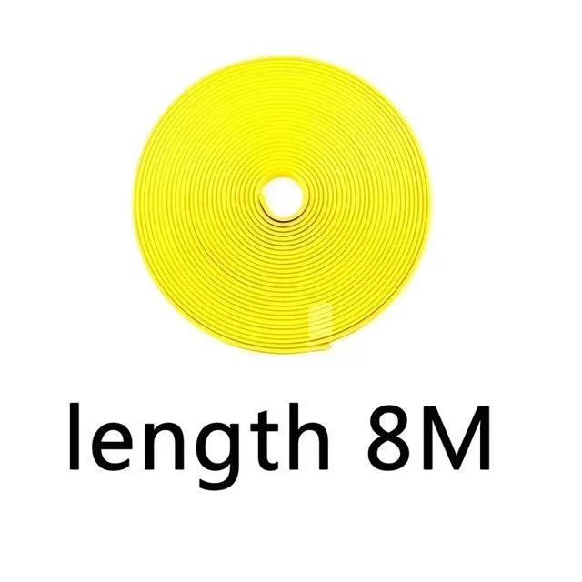 8M Car Wheel Rim Protection Decorative Strip Car Tire Styling Moulding Trim Tyre Guard Line Rubber Decoration Strip Interior Mirrors 6