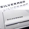 3D Car Side Fender Trunk Emblem Sticker For SILVERADO Letters Logo Nameplate Silver Black Auto Replace Accessories