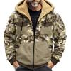 Мужская зимняя куртка с камуфляжным принтом, мужская повседневная куртка с капюшоном на молнии