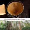 LMETJMA 100 шт. кофейная фильтровальная бумага натуральная неотбеленная V02 одноразовая кофейная фильтровальная бумага конусная подходит для капельницы для кофе JT278