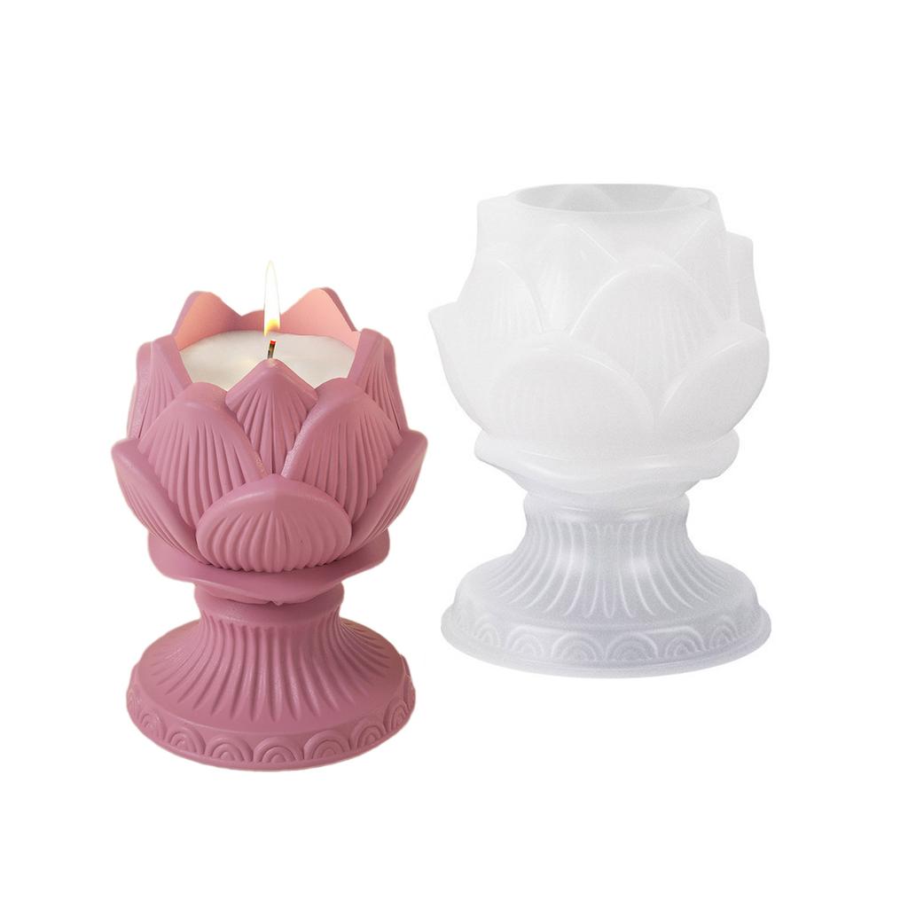 Подсвечник в форме лотоса, силиконовая форма, подсвечник в форме цветка своими руками, бетонные формы, цветочные горшки, гипсовые формы, чаша для хранения ювелирных изделий