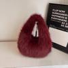 Korean Style Plush Dumpling Bag - 2025 Women's High-Value, Versatile Furry Handbag