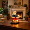 Bald Eagle Table Lamp Eagle Night Light 3D Resin American Red White Blue
