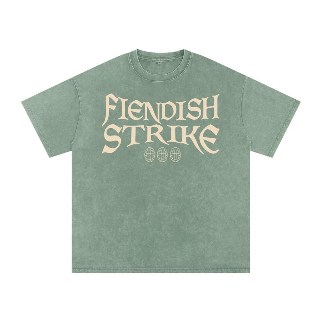 Fiendish Strike | Snow Washed Oversized Cotton T-Shirt and kids shirt