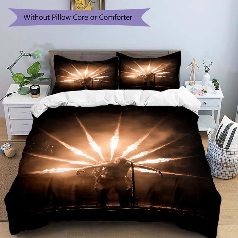 3pcs Rammstein Merchandise Comforter Set - Four Seasons Home High,Machine Washable Bedspread with Pillowcases (No Filling) yy250909015